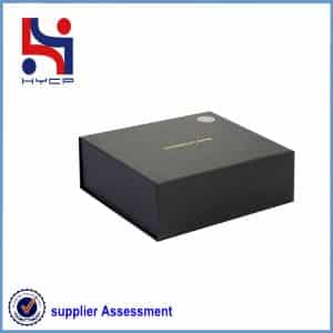 Black one-piece packing box