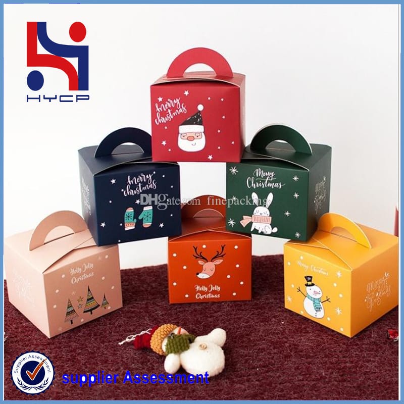 Christmas colored paper gift box