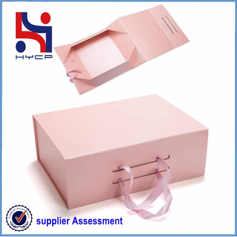 one-piece folding box with ribbon