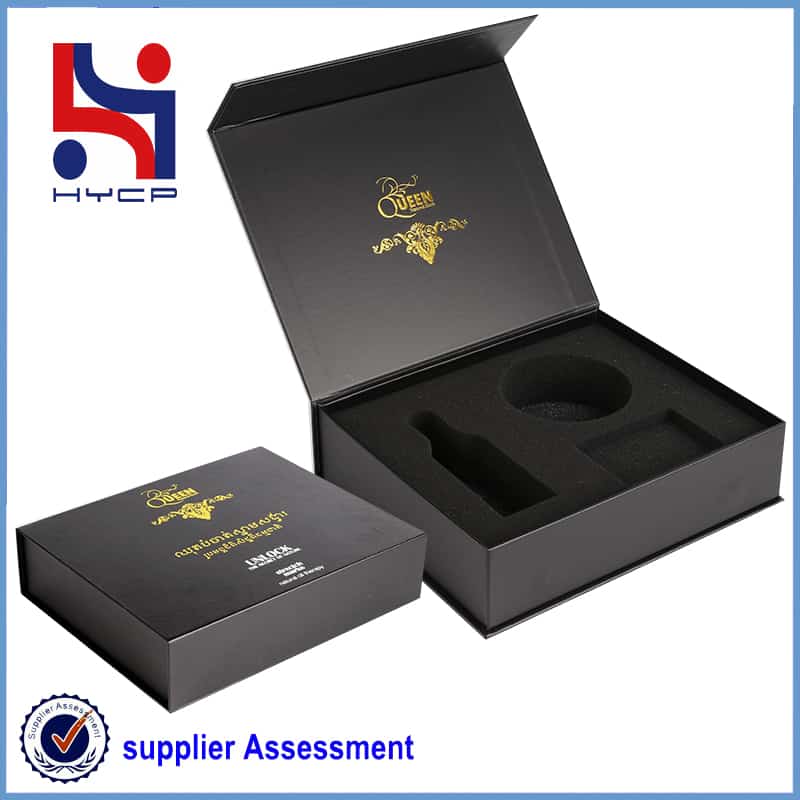 black paper packaging boxes